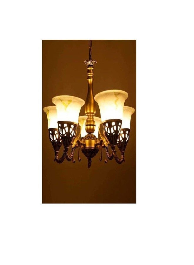 Whiteray Antique Wall Hanging Lamps and Chandeliers (Golden Antique, 5 Lamp Chandelier) - Image 1